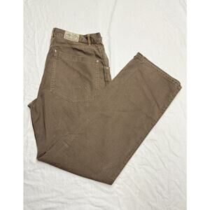 Kavu Jeans Pants Mens 38x33 Green Brown Straight Fit Soft Fabric